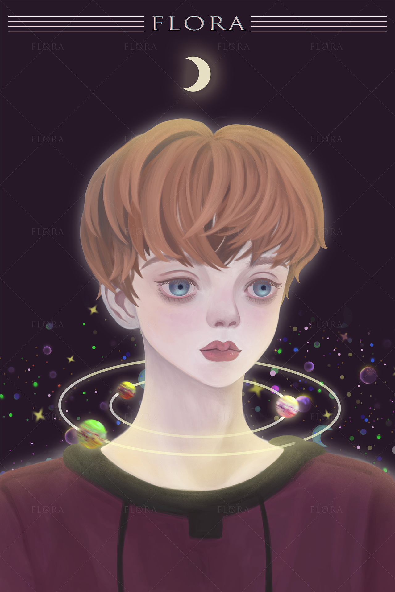 星球坠落-系列人物插画