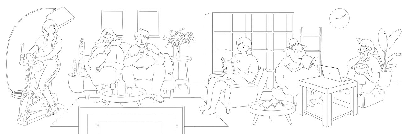 第一次线稿,因为没有主题没有通过