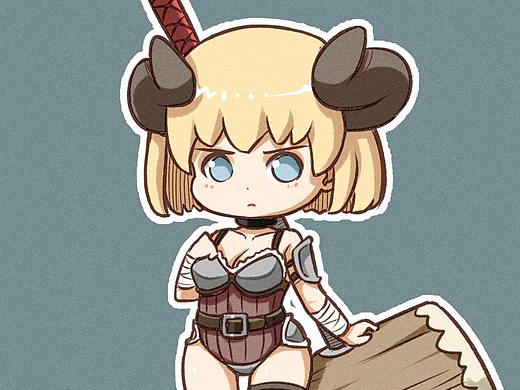 蠻族女孩（個(gè)人主頁-ZNTUyOTA3NDQ=） - 游戲原畫 - 站酷設(shè)計(jì)師常小蛙原創(chuàng)素材 - 站酷ZCOOL