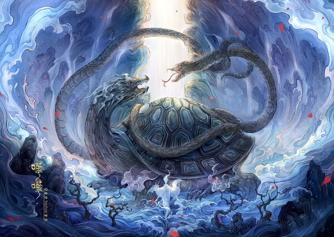 四象·玄武（图ZMzMwODgwMDQ4） - 艺术插画 - 站酷设计师哗哗huahua哗哗原创素材 - 站酷ZCOOL