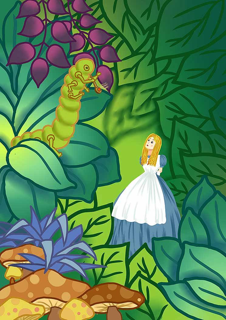 商业插画《爱丽丝梦游仙境》（图ZMTc5OTIzNDY0） - 商业插画 - 站酷设计师群青yunshu原创素材 - 站酷ZCOOL