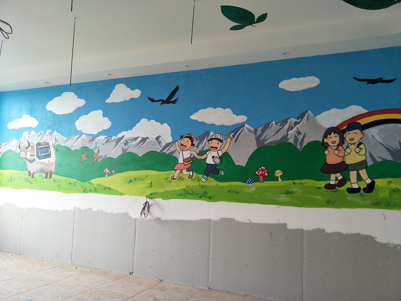 幼儿园墙体彩绘儿童墙绘衡阳英联皇家幼儿园手绘墙欣赏|插画|新锐潮流插画|弄彩堂 - 原创作品 - 站酷 (ZCOOL)