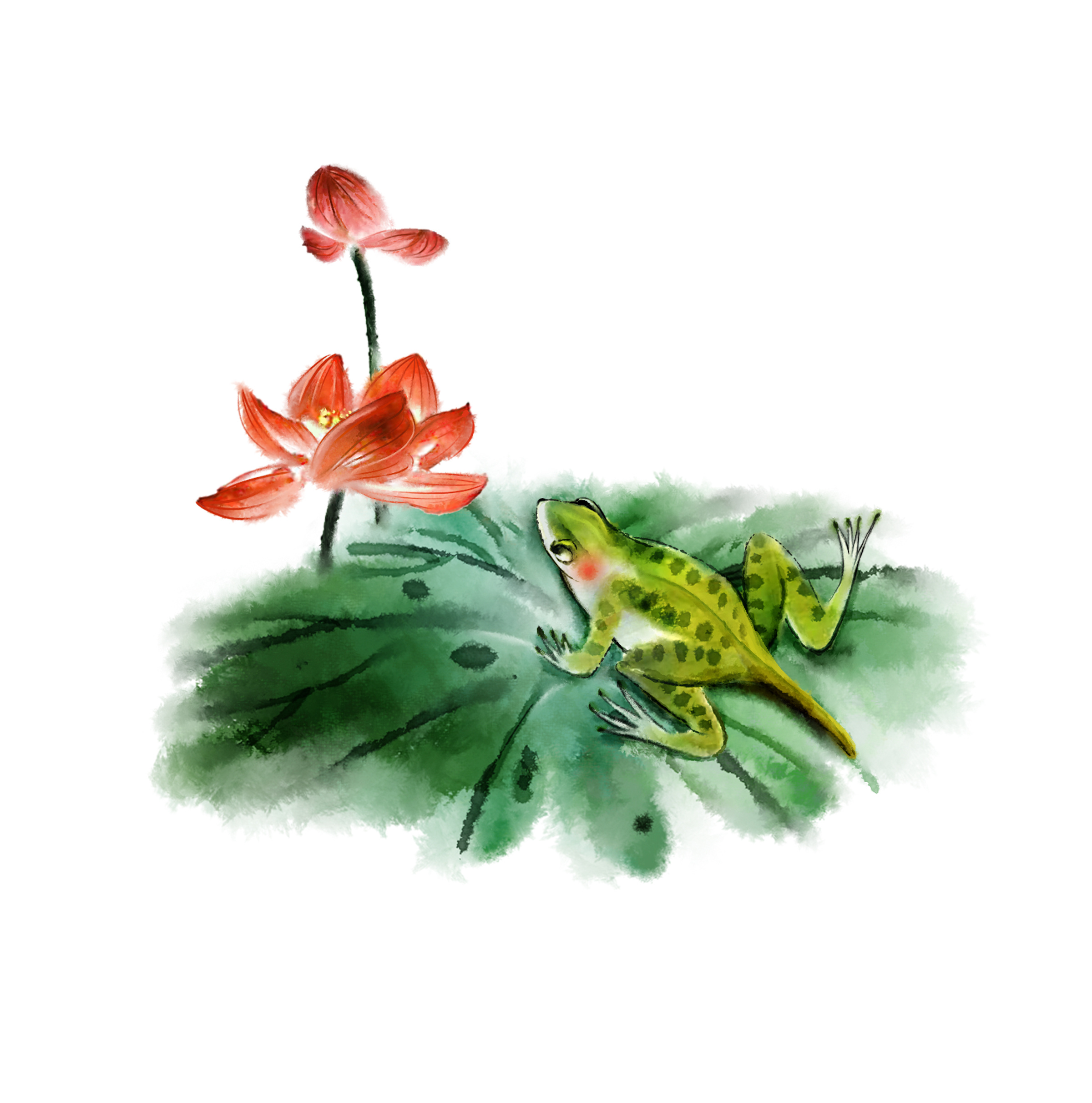 写意小水墨|插画|插画习作|林中小蜗 - 原创作品 - 站酷 (zcool)