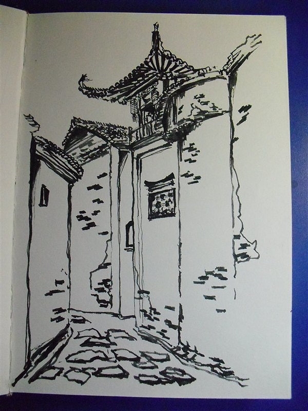 徽派建筑写生