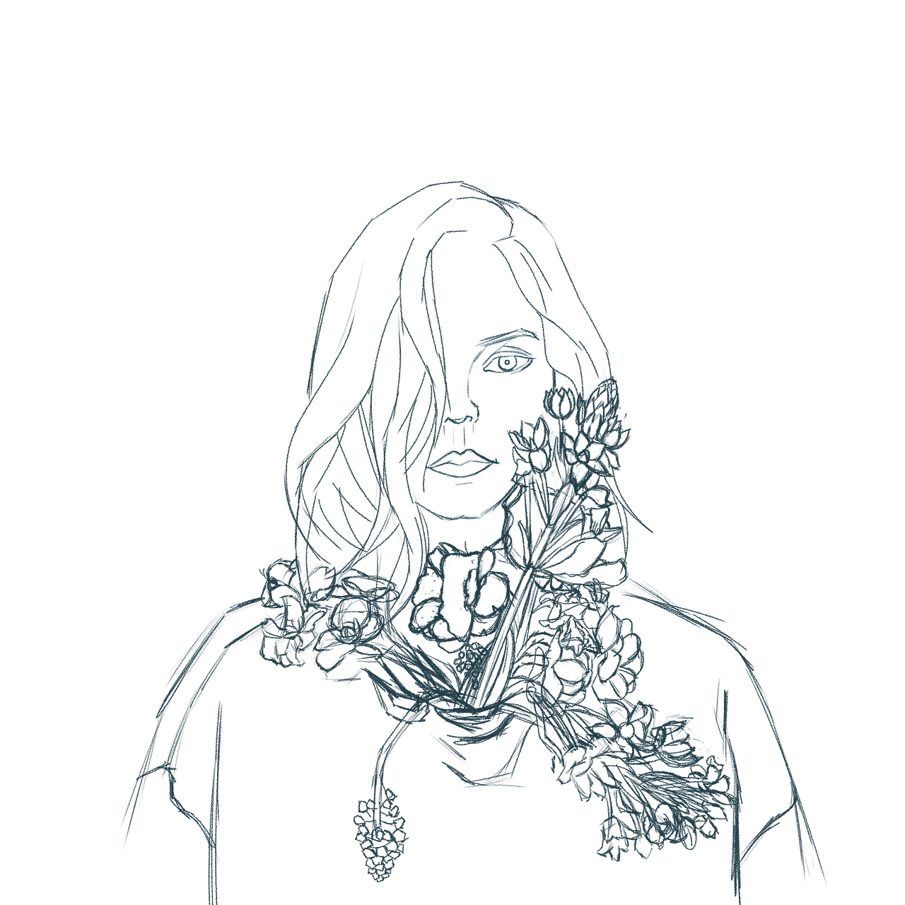 人物练习|插花人物