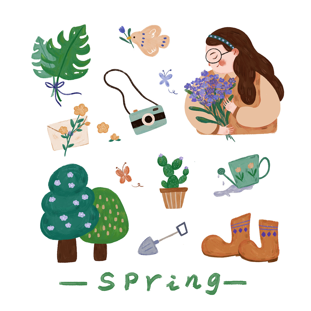 手账贴纸合集（图ZMzE1NzQ1OTg4） - 儿童插画 - 站酷设计师花喵喵画个画原创素材 - 站酷ZCOOL