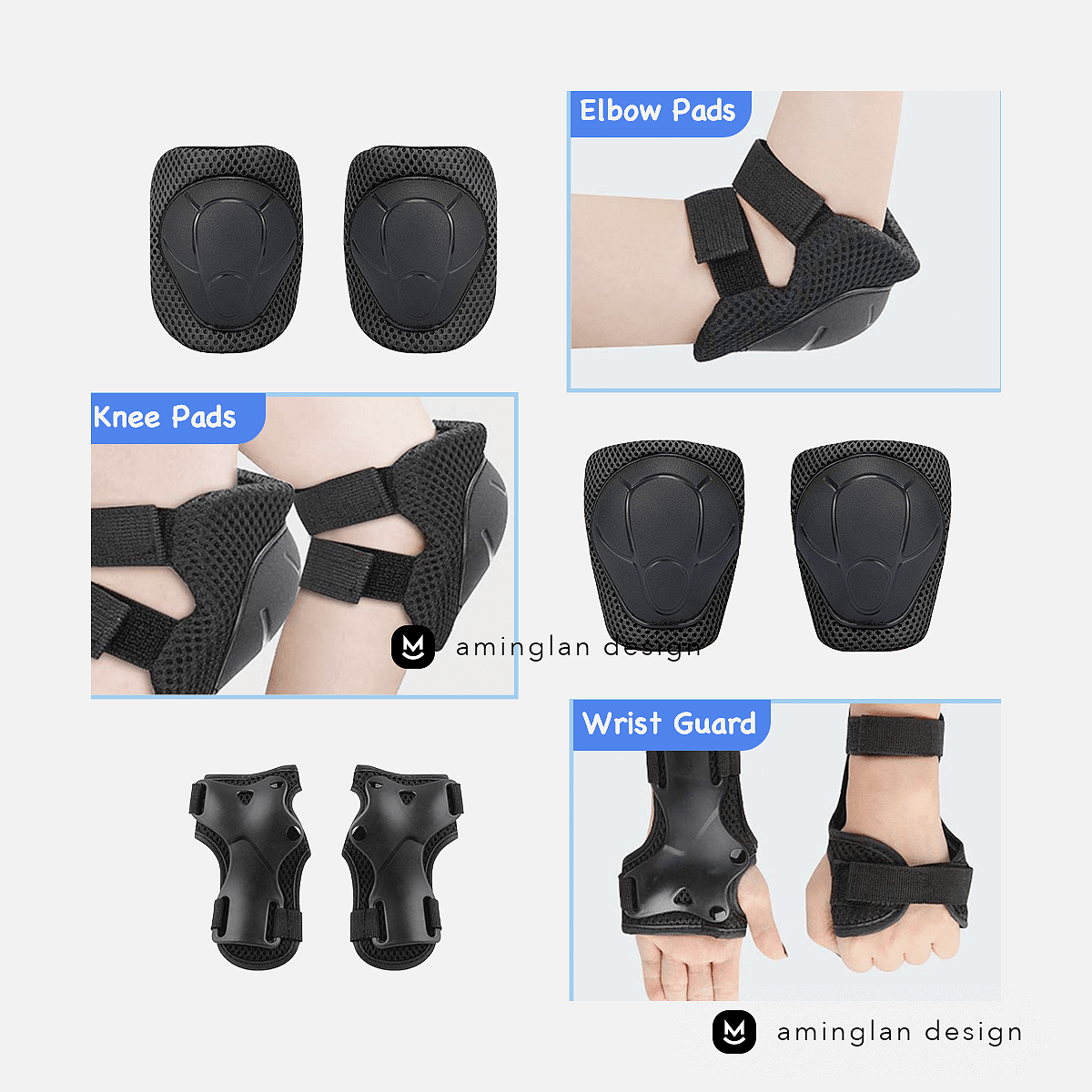 儿童护膝产品拍摄_主图设计_A+页面设计（图ZMzE4MDc5Mzc2） - 其他平面 - 站酷设计师aminglan原创素材 - 站酷ZCOOL