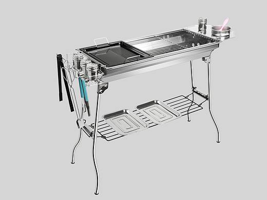 不锈钢烧烤架精修