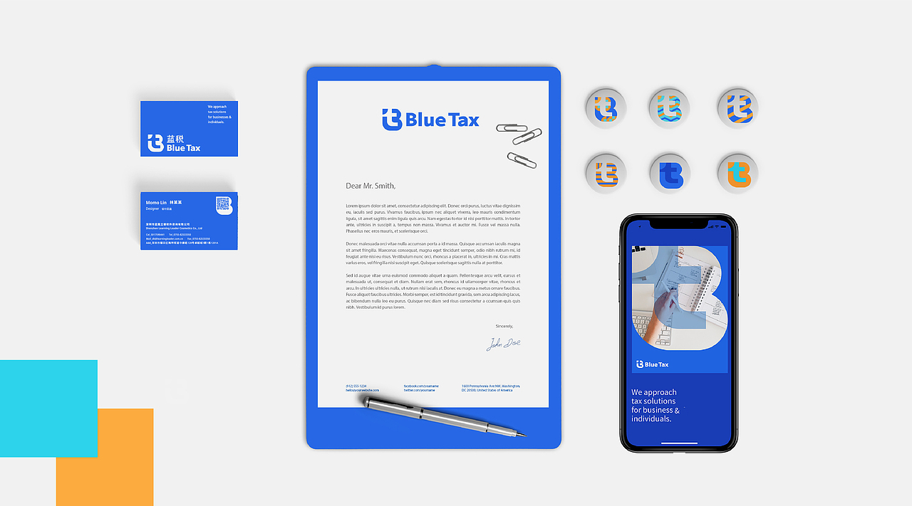 蓝税 Blue Tax 品牌形象升级（图ZMjE0NzUzNjk2） - 品牌 - 站酷设计师TushiDesign原创素材 - 站酷ZCOOL