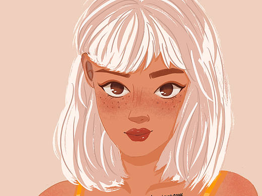 欧美人物插画练习