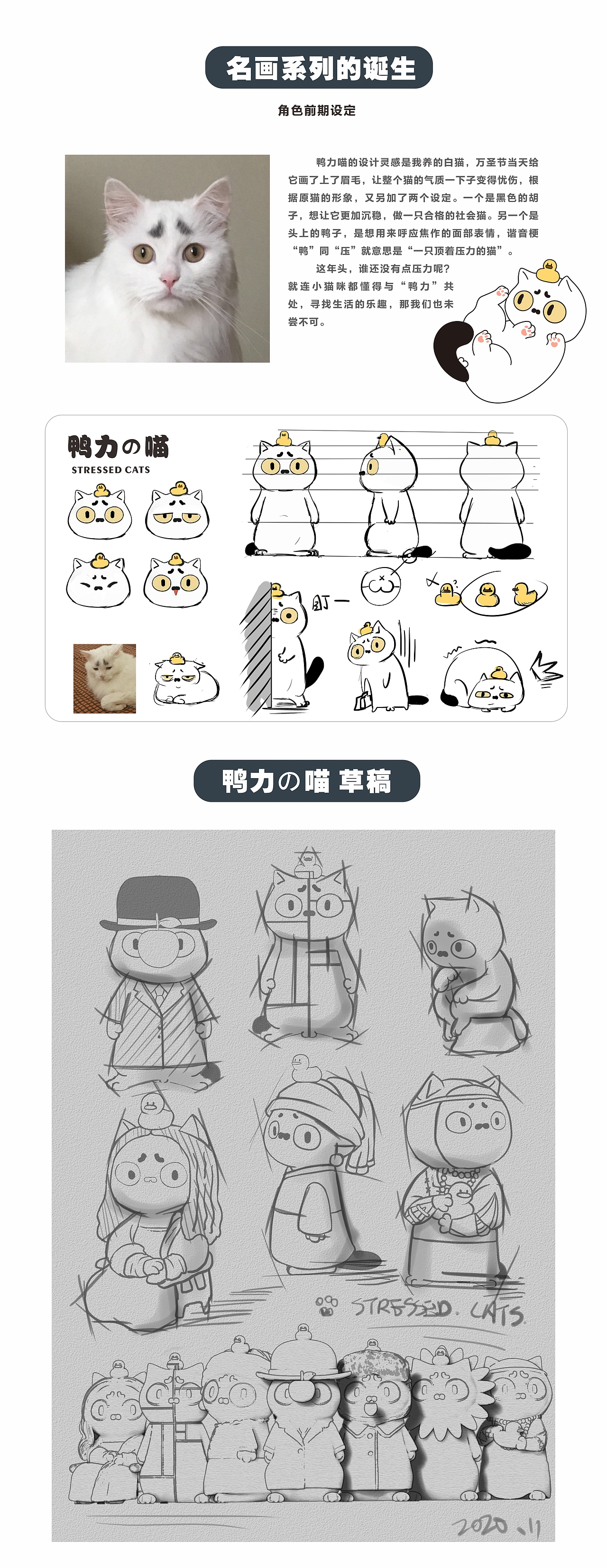 潮玩手办 |《鸭力の喵》世界名画 盲盒手办（图ZMjU1MzgyMTg0） - IP形象 - 站酷设计师吃猫猫不吐猫猫皮原创素材 - 站酷ZCOOL