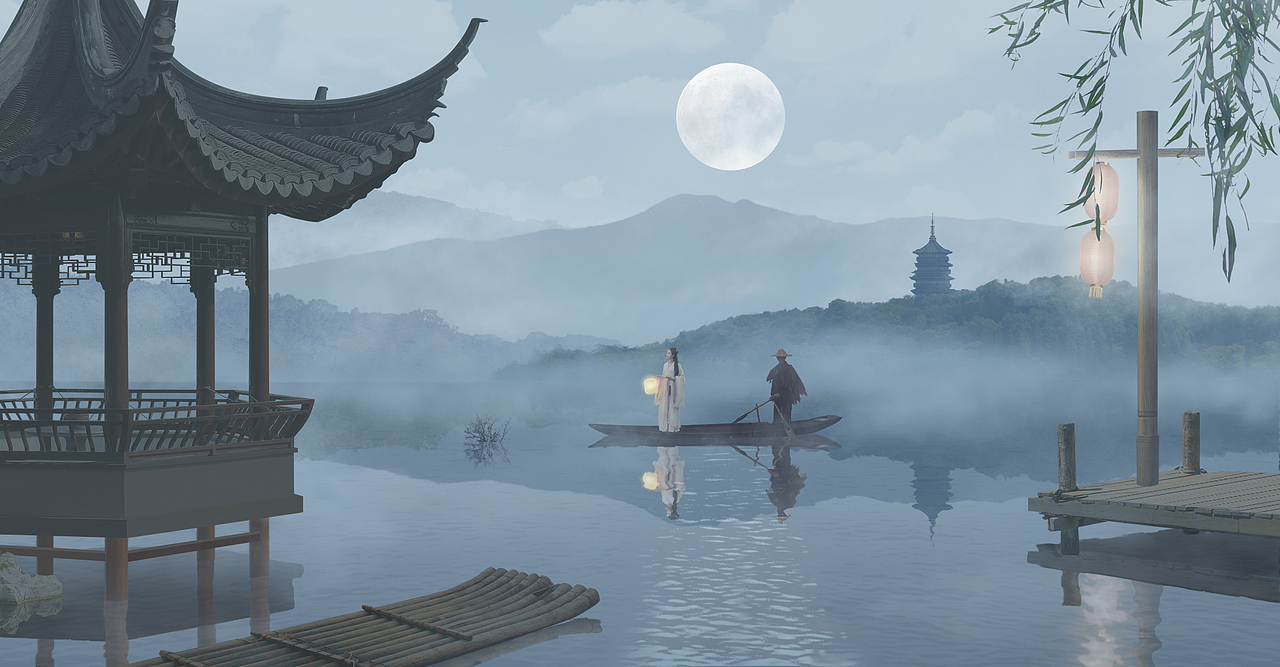 古风场景合成（图ZMjUwMzkwNjQ4） - 海报 - 站酷设计师幸运查克原创素材 - 站酷ZCOOL