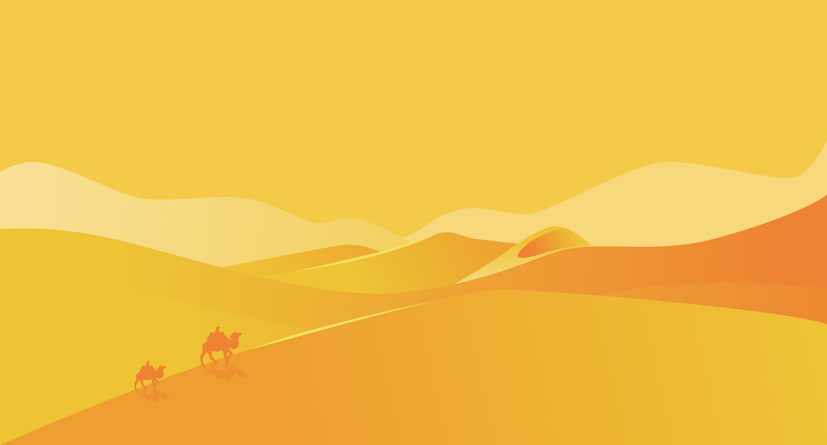 扁平化背景-沙漠|插画|插画习作|设计小白在学习 - 原创作品 - 站酷