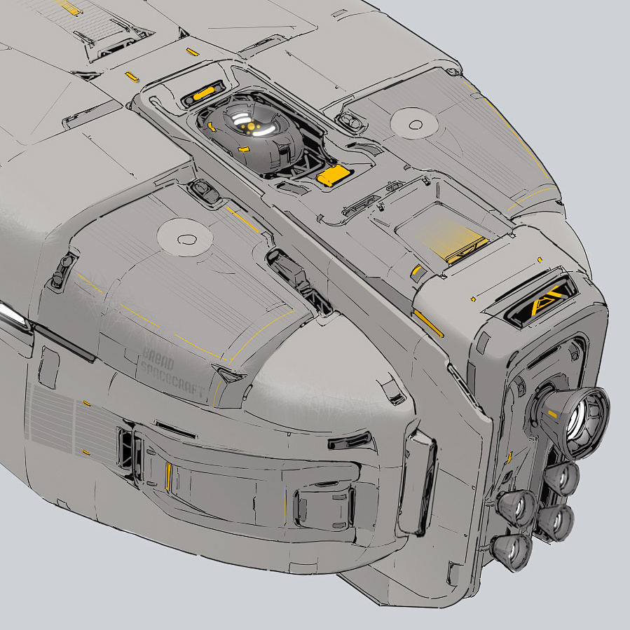 飞船设计|插画|概念设定|鄂零 - 原创作品 - 站酷 (zcool)