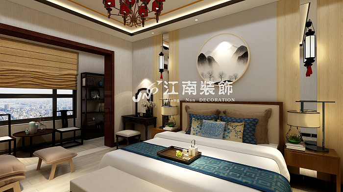 哈尔滨江南装饰公司华润中央公园新中式风格装修效果图（图ZMTU3ODIwNDgw） - 家装设计 - 站酷设计师jnzs2002原创素材 - 站酷ZCOOL