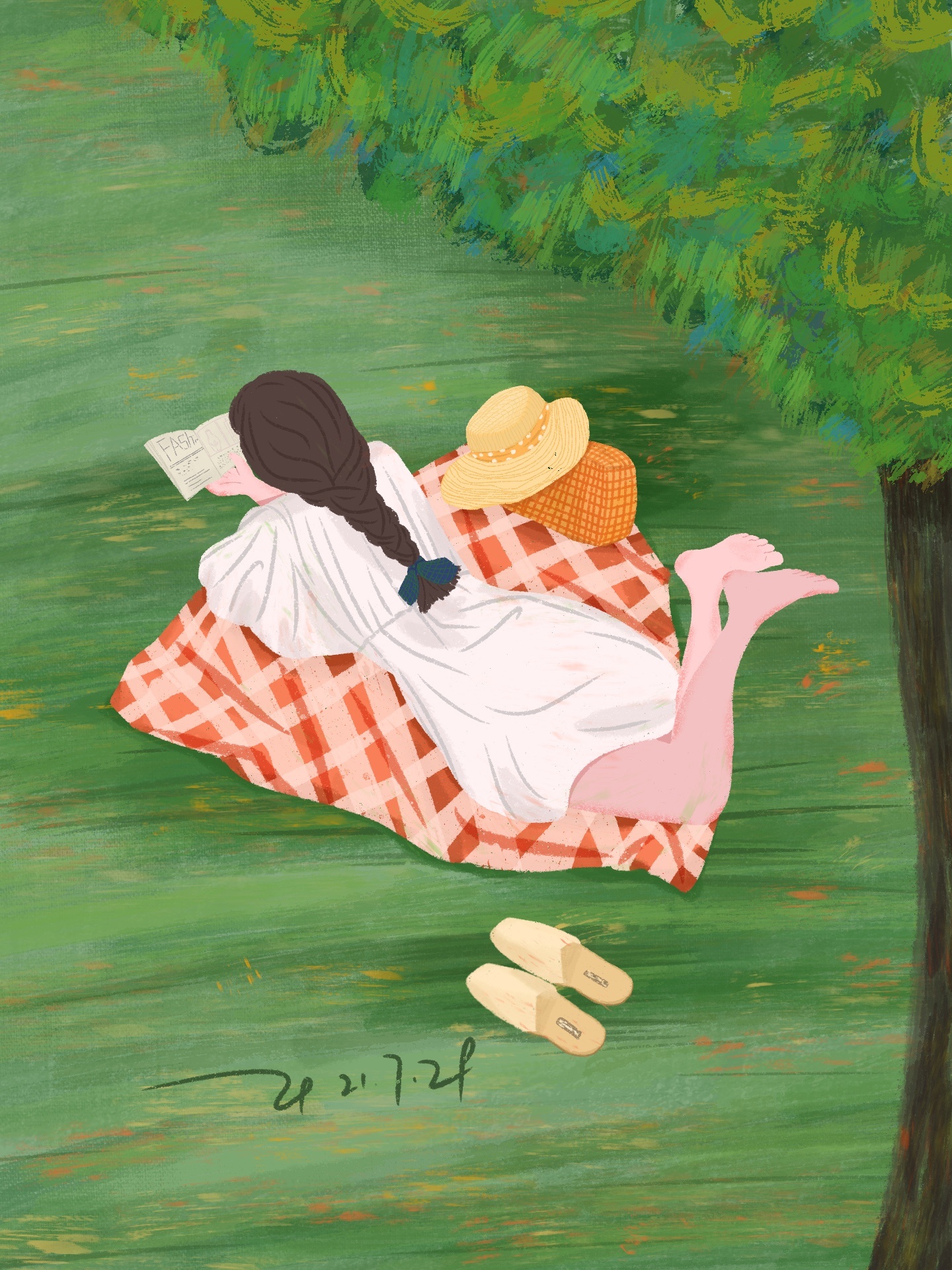 小清新 人物 场景|插画|创作习作|29二九 - 原创作品 - 站酷 (zcool)