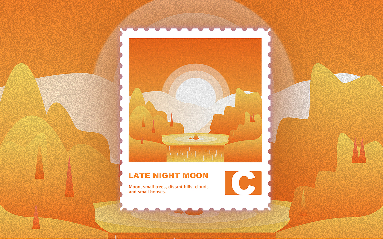 【邮票】扁平化风景插画随笔（图ZMTIzMTMzNDI0） - 艺术插画 - 站酷设计师晴晓月明原创素材 - 站酷ZCOOL