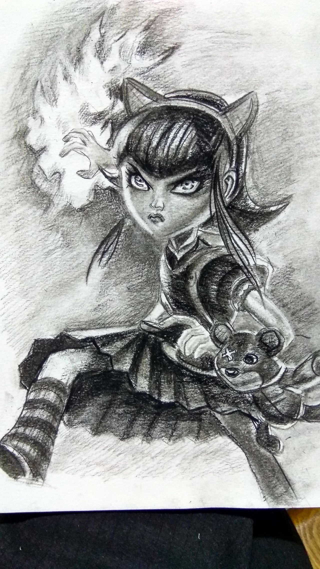 素描-火女安妮|插画|游戏原画|乐享人生e1 - 临摹作品 - 站酷 (zcool)