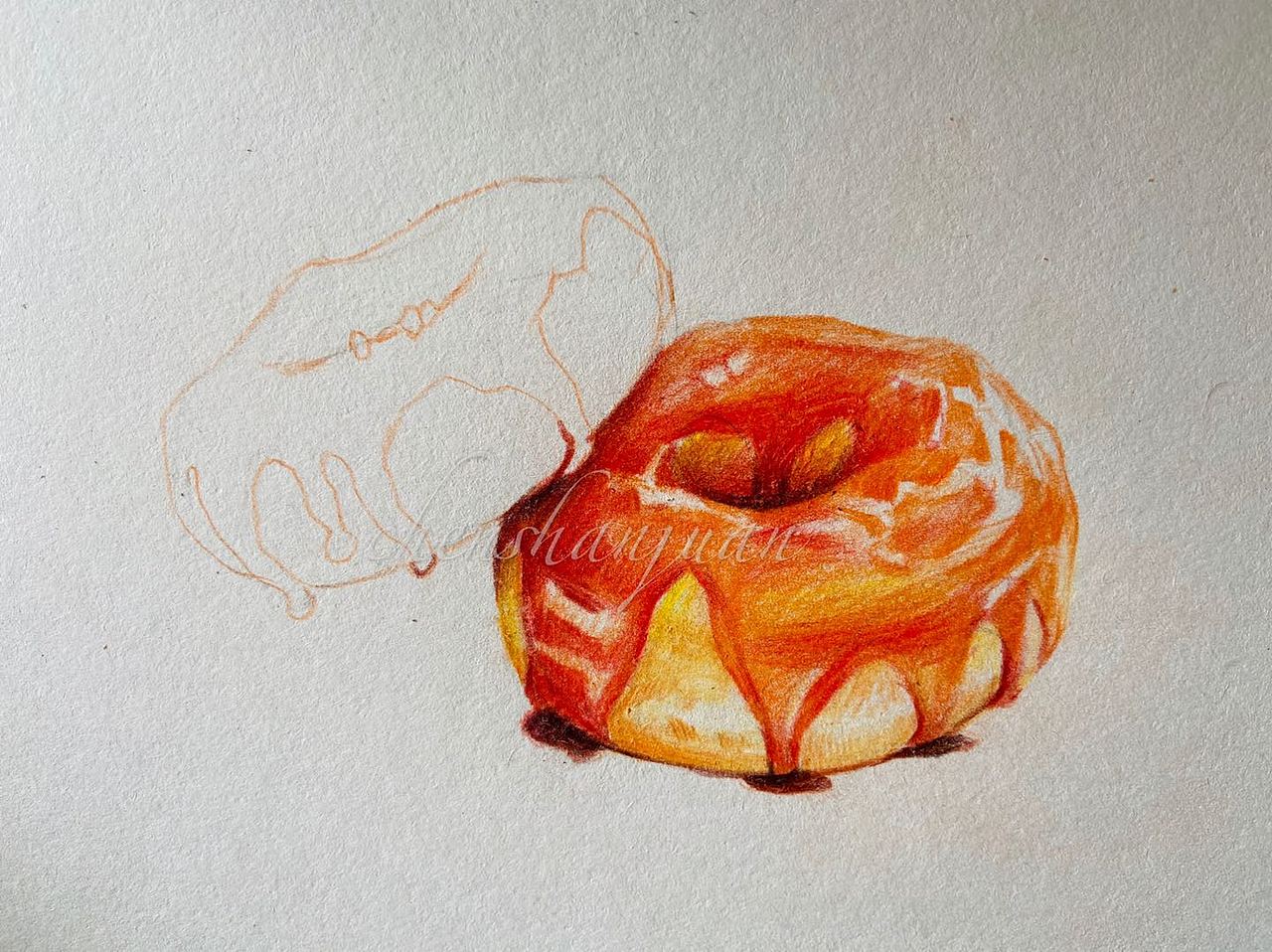 彩铅——甜甜圈