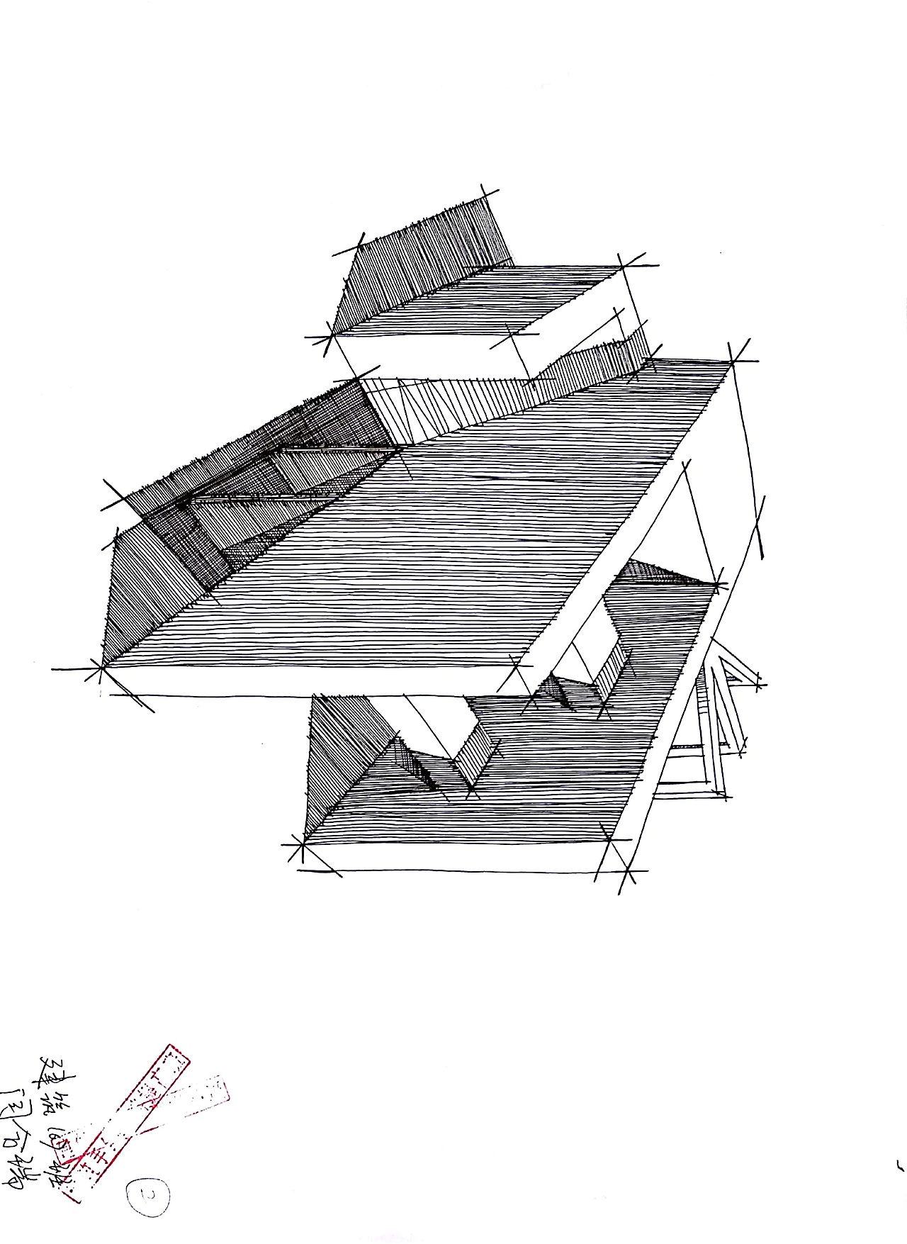 建筑体块图_爱手绘大禹-站酷zcool