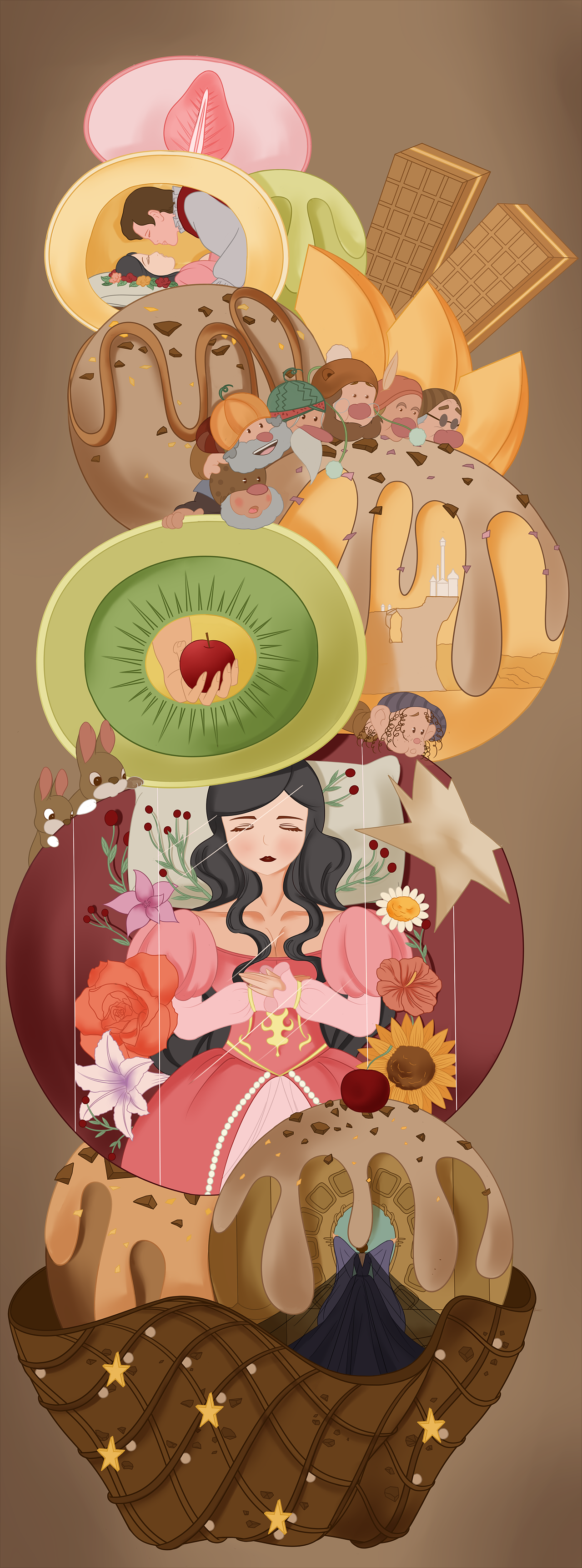 治愈系童话类插画绘本——《美食童话》