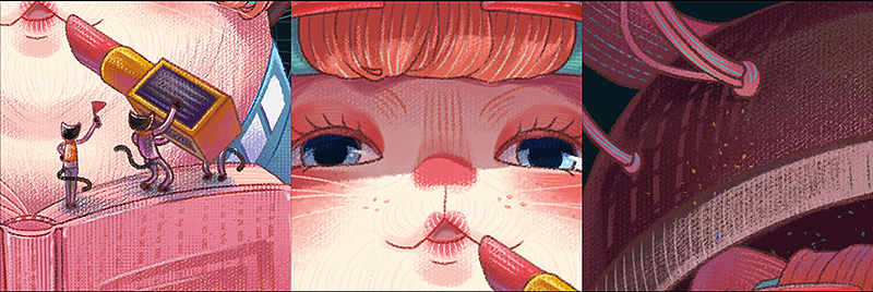 3.8女王节化妆猫（图ZMTg5OTEyMDA0） - 艺术插画 - 站酷设计师姜悦玥原创素材 - 站酷ZCOOL