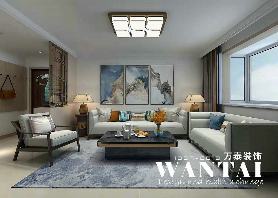 泰安天竹佳苑装修 |天竹佳苑96平新中式风格装修效果图（图ZMTc3ODI2Njgw） - 家装设计 - 站酷设计师泰安小胖装修原创素材 - 站酷ZCOOL