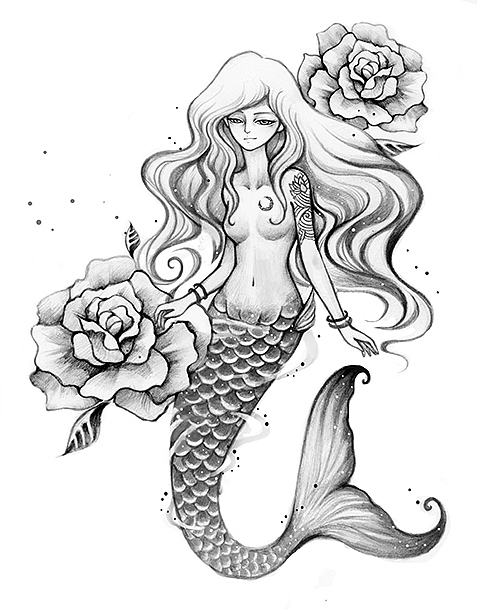 DOU的人鱼合集（图ZOTI5ODM3Njg=） - 艺术插画 - 站酷设计师Dou_leung原创素材 - 站酷ZCOOL