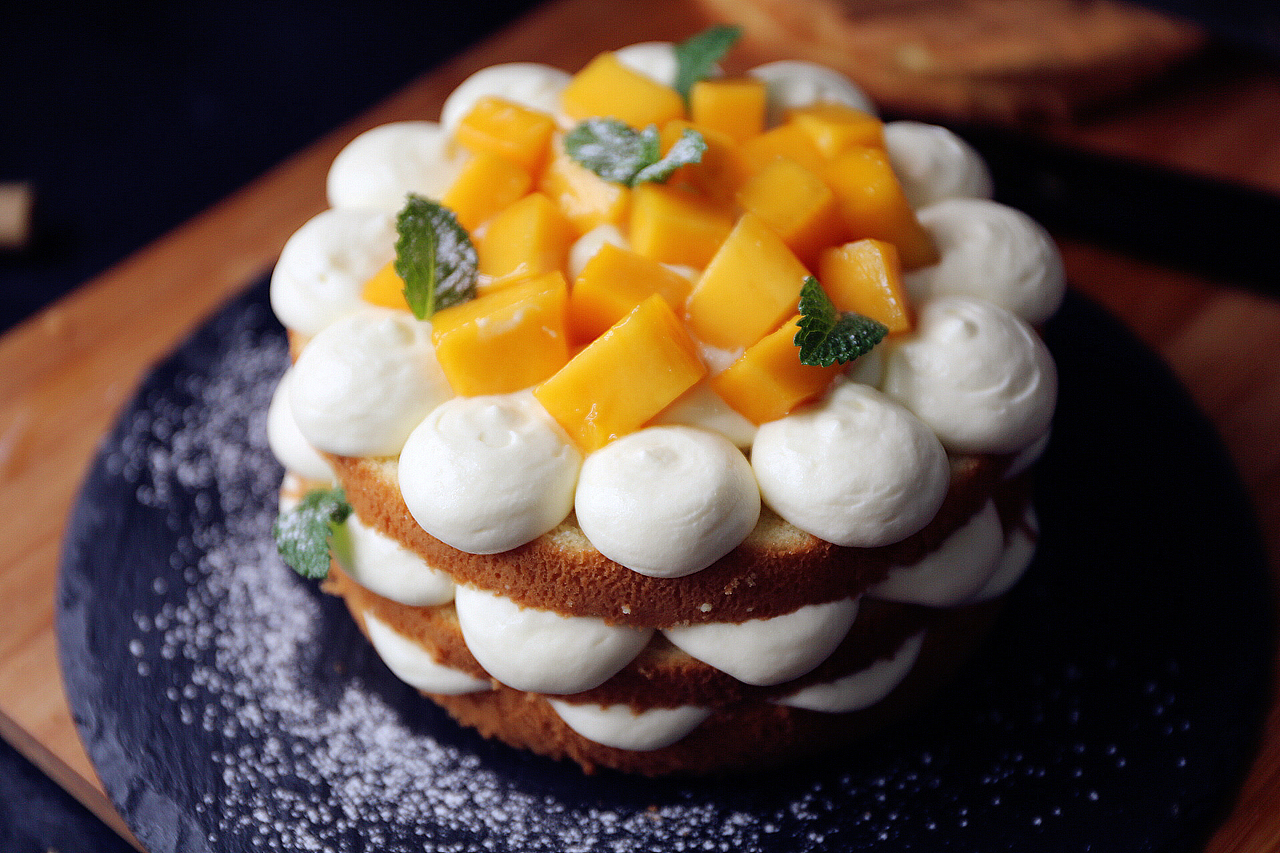 芒果裸蛋糕 简约版 烘焙小能手（图ZNDY4NjY5MDQ=） - 产品摄影 - 站酷设计师peper原创素材 - 站酷ZCOOL