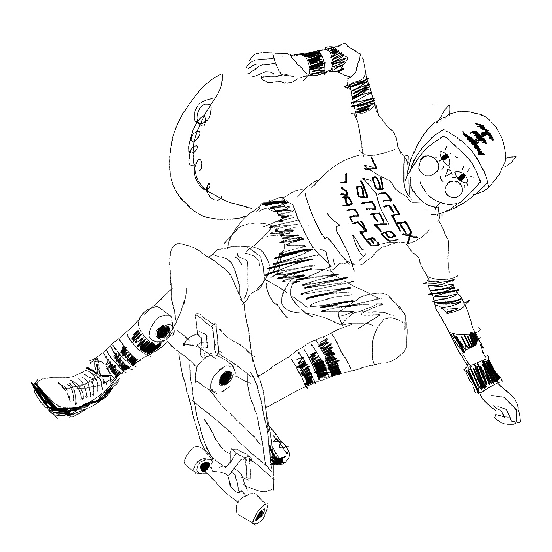 「28天」速写打卡挑战 01-OLLIE（图ZMjg0MTEwNzgw） - 创作习作 - 站酷设计师太二榛仁原创素材 - 站酷ZCOOL