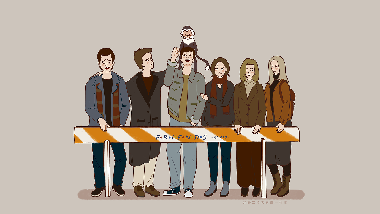 老友记一集一画(s2e11-s2e15)|插画|创作习作|静今天只做一件事