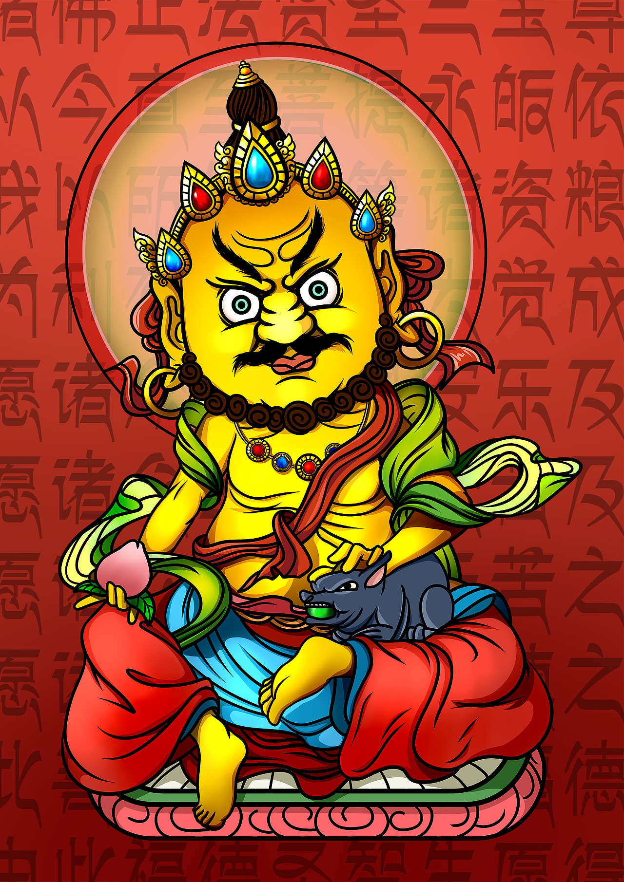 五姓财神 文创（图ZMTM0NzY0MDg4） - 商业插画 - 站酷设计师藏龙岛车神原创素材 - 站酷ZCOOL