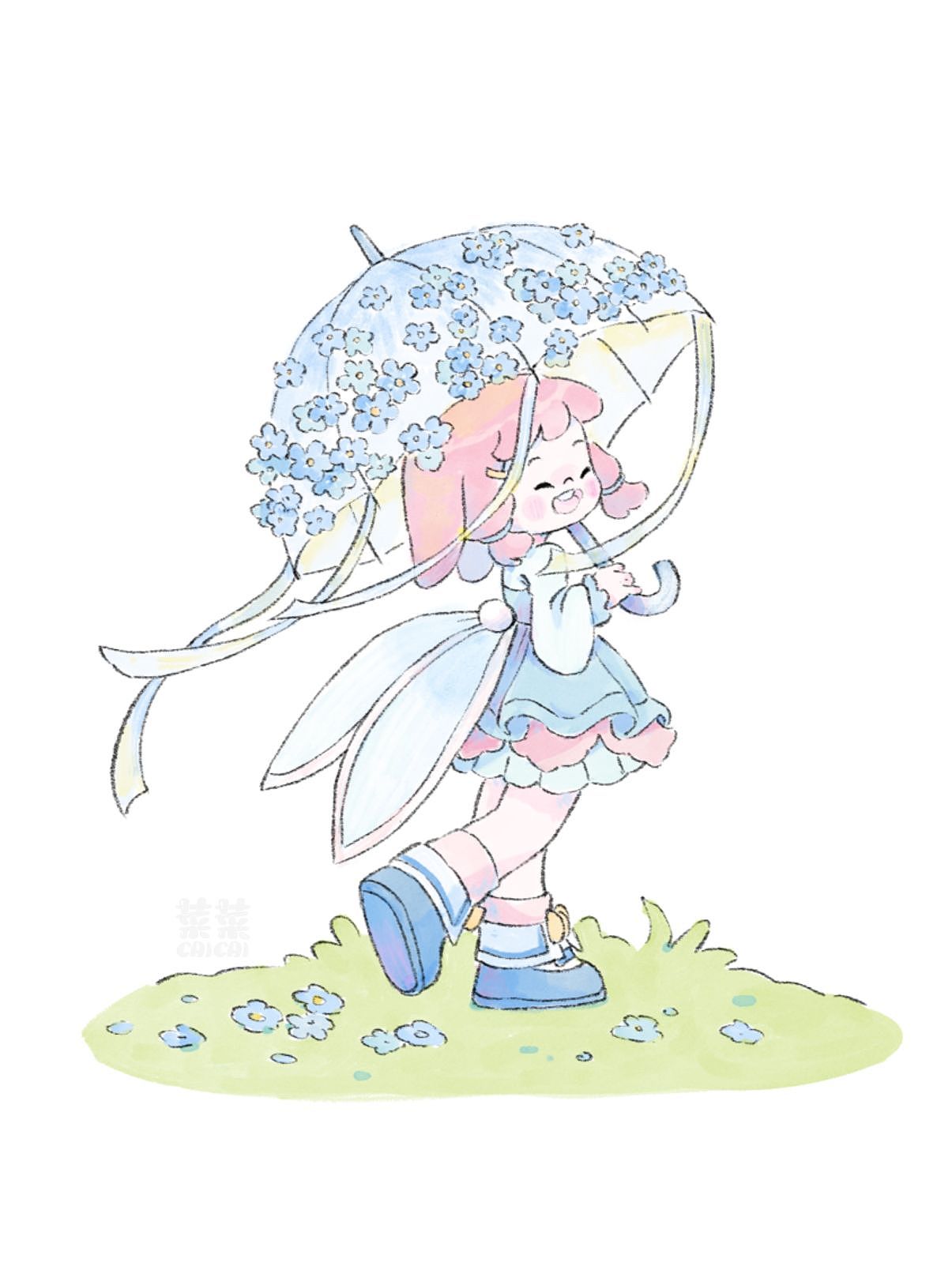 iPad春日小场景合集1（图ZMzM1ODQ3MDA0） - 儿童插画 - 站酷设计师菜菜速写原创素材 - 站酷ZCOOL