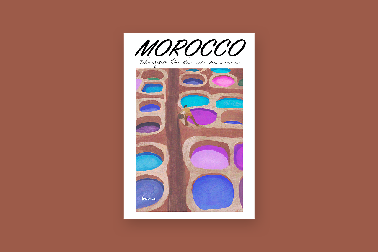 摩洛哥旅行插画