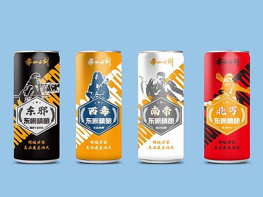 原浆桶装啤酒包装设计铝桶全喷啤酒瓶武侠华山论剑