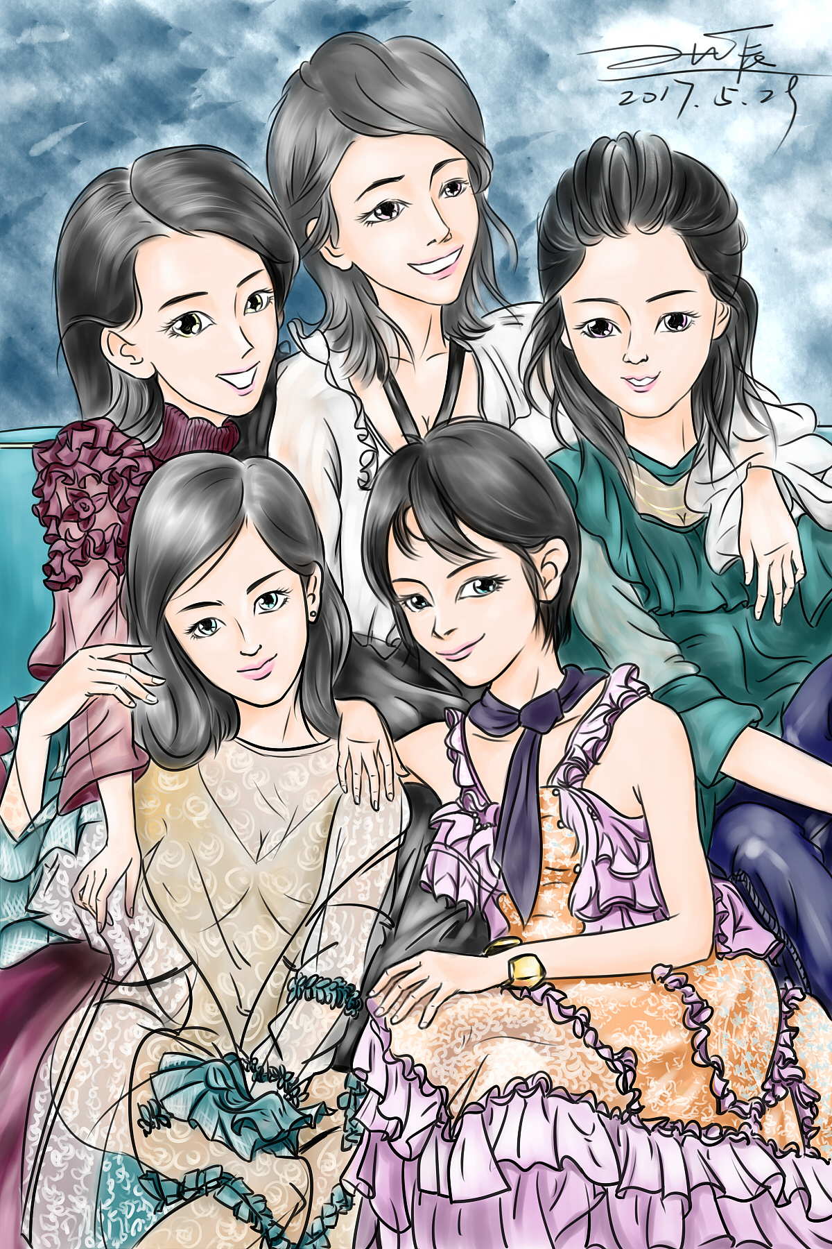 欢乐颂五美|动漫|单幅漫画|张小辰漫工坊 - 原创作品 - 站酷 (zcool)