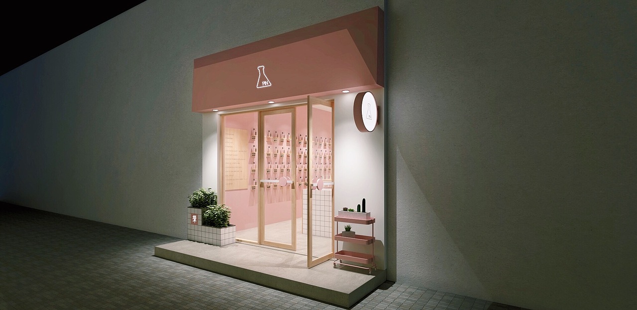 颦——粉色系商业门店设计（图ZODg1NTE5Njg=） - 展陈设计 - 站酷设计师泛粥大爷原创素材 - 站酷ZCOOL