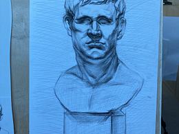 素描練習---石膏頭像