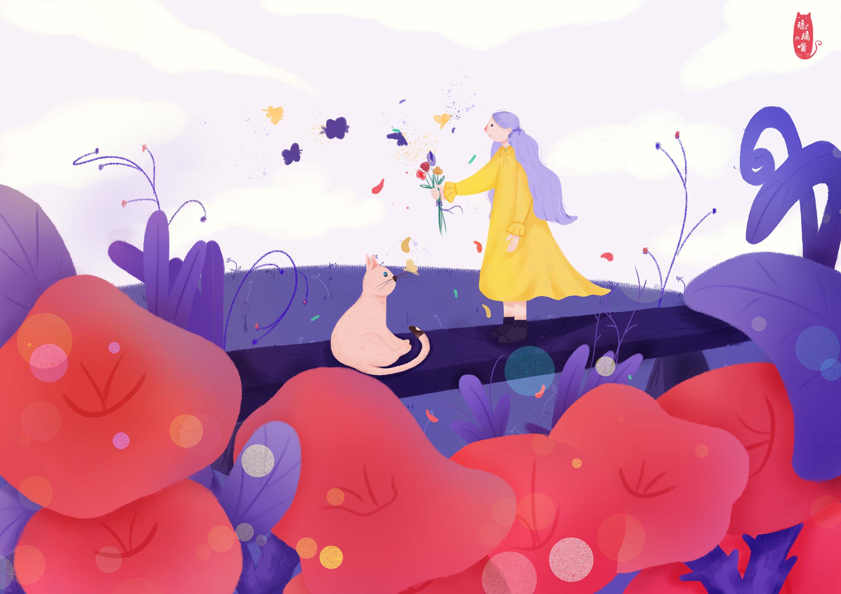 插画师琉璃酱LLJ的个人主页（背景预览） - 主页背景设置 - 站酷设计师插画师琉璃酱LLJ原创素材 - 站酷ZCOOL