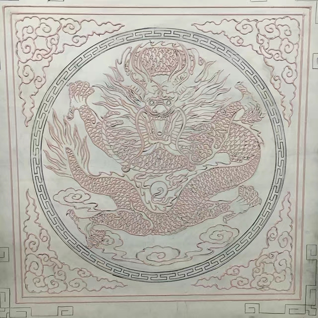 寺院古建彩绘天花板（图ZMjI0OTE4Njg0） - 商业插画 - 站酷设计师墨鱼壁画工作室原创素材 - 站酷ZCOOL