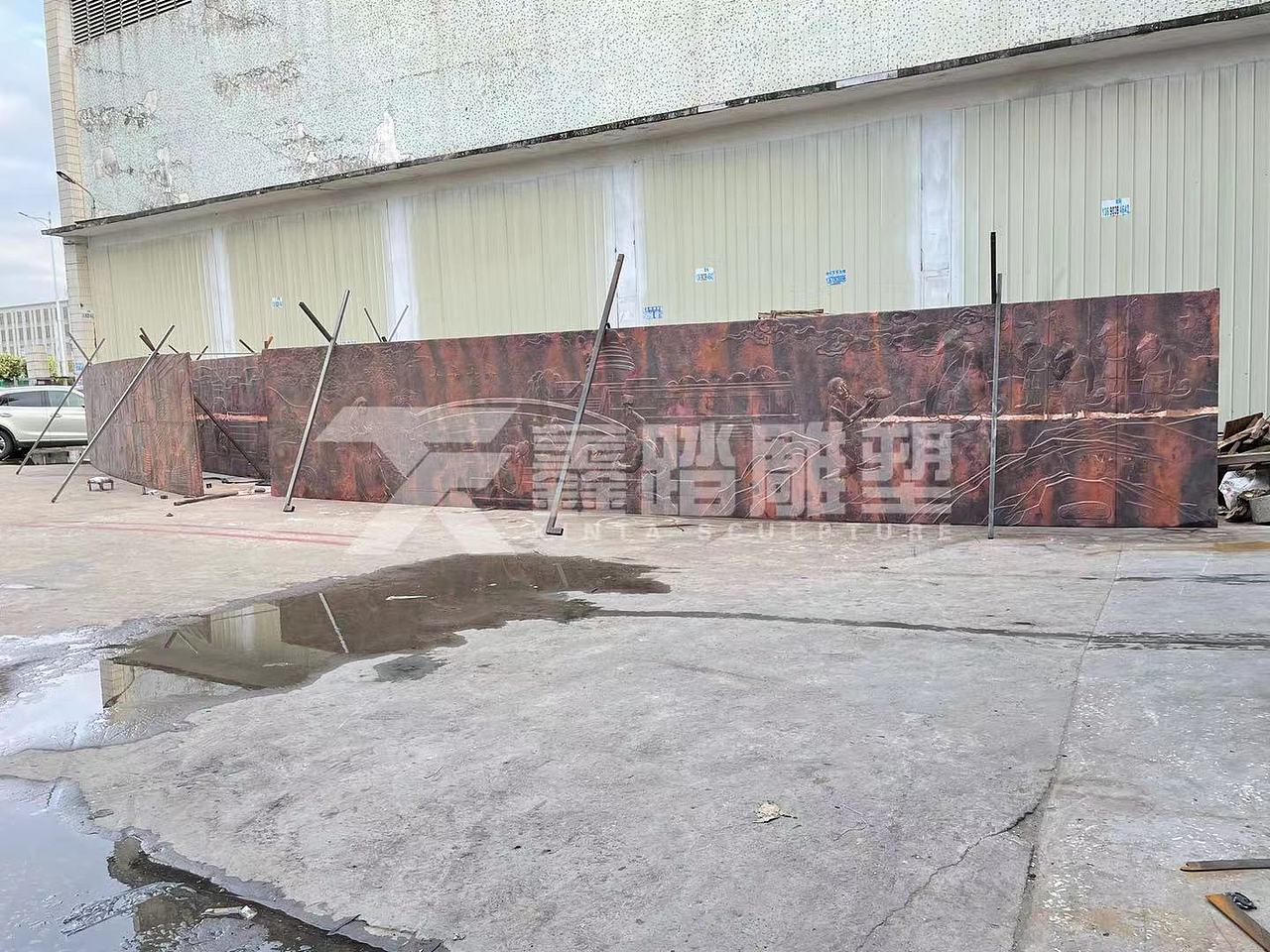 广东恒鑫踏大型纯手工铜浮雕壁画加工生产厂家