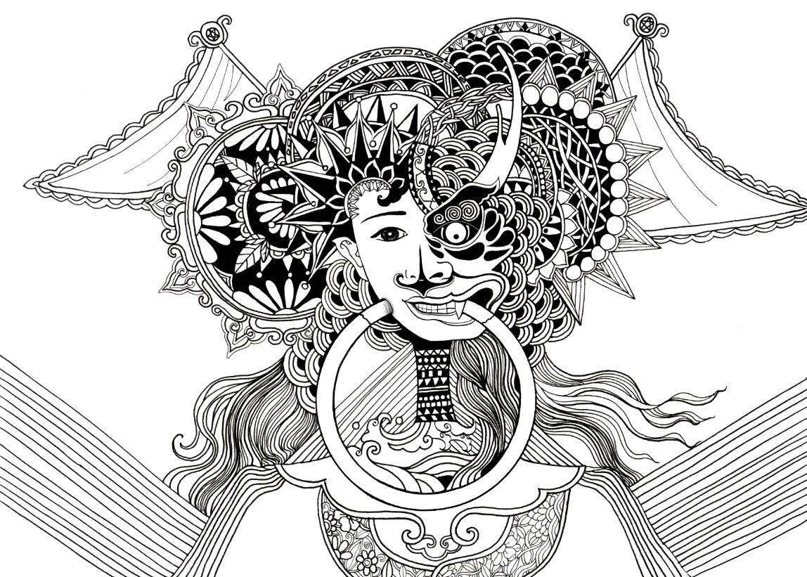 善恶女王上色过程。我也是眼花缭乱了呀哟