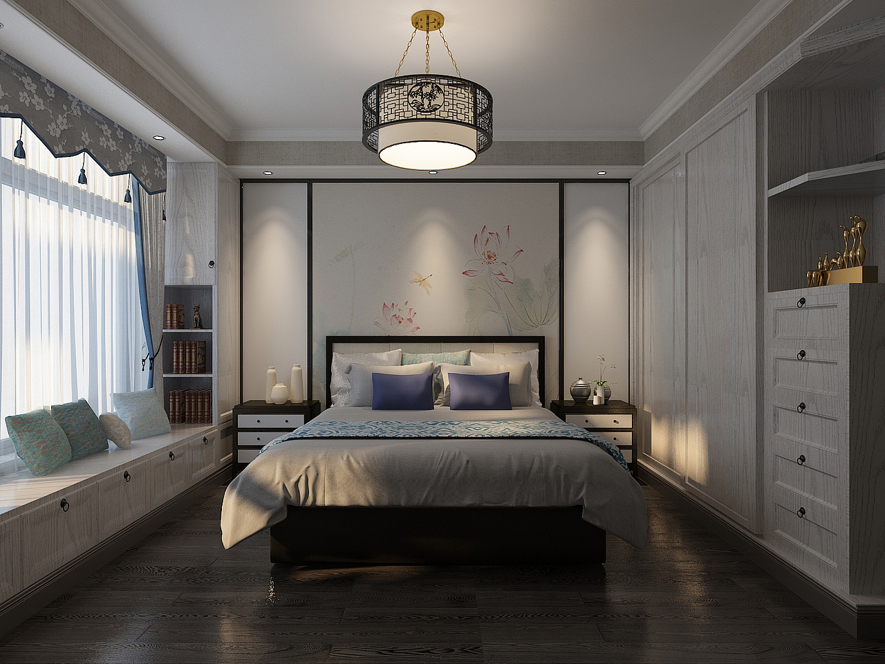 【保定金舍装饰】未来花郡180平新中式风格效果图