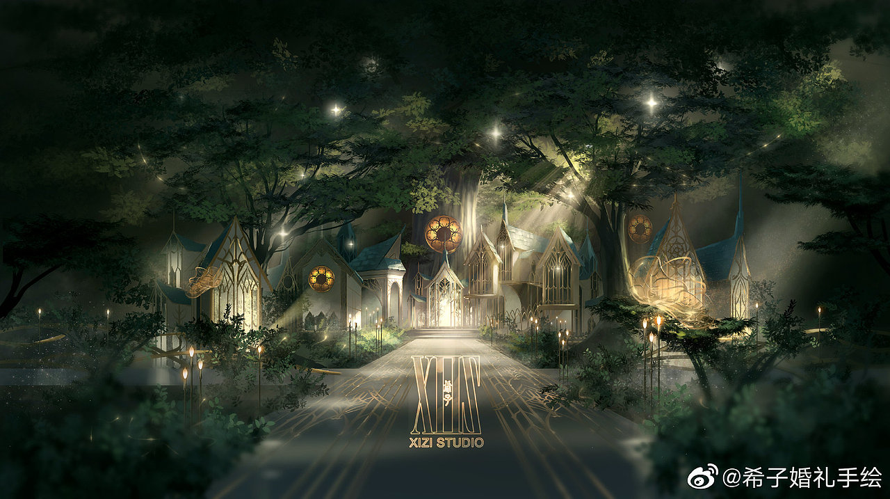 婚礼手绘（图ZMTk1MzM4OTI4） - 商业插画 - 站酷设计师希子婚礼手绘原创素材 - 站酷ZCOOL