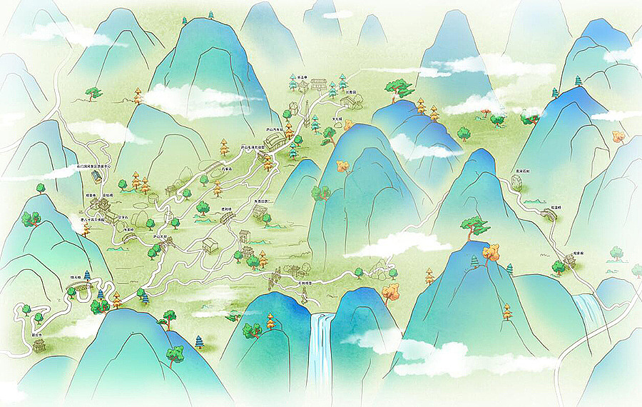 庐山手绘来了大地手绘