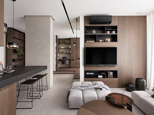 简单的木色公寓，却让人觉得很温暖