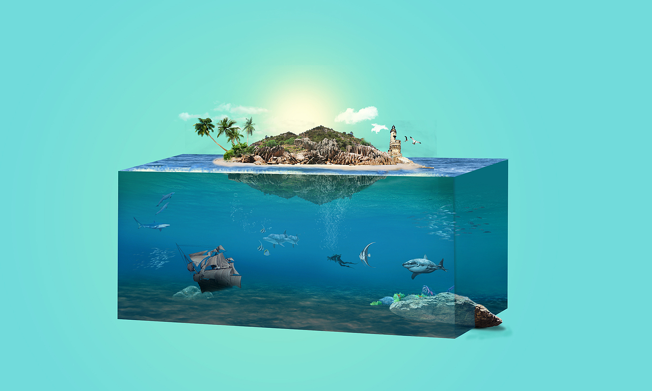 小島 合成練習(xí)（圖ZOTI1MzU4NDQ=） - 其他平面 - 站酷設(shè)計(jì)師wanlk聆原創(chuàng)素材 - 站酷ZCOOL