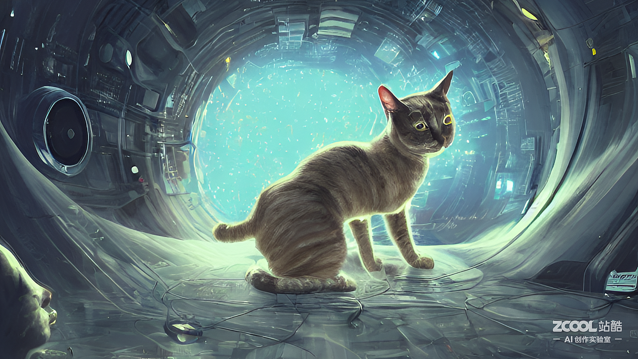 #AI創(chuàng)作實(shí)驗(yàn)室#貓的身子都是機(jī)構(gòu)結(jié)構(gòu)，眼睛齒輪，鼻子（圖ZMzIxMTI3OTA0） - AI作品 - 站酷設(shè)計(jì)師snaln原創(chuàng)素材 - 站酷ZCOOL