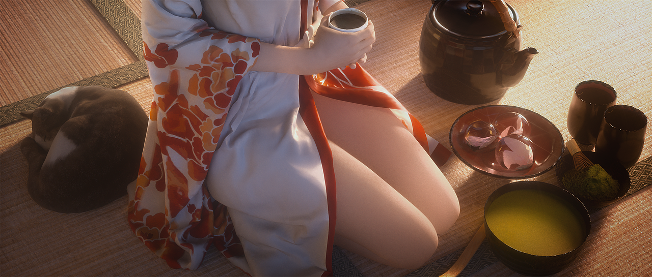 《古都》春天樱花场景 古日本风格帧练习作品（图ZMjU3NDYyODY4） - 场景 - 站酷设计师是水桶吧原创素材 - 站酷ZCOOL