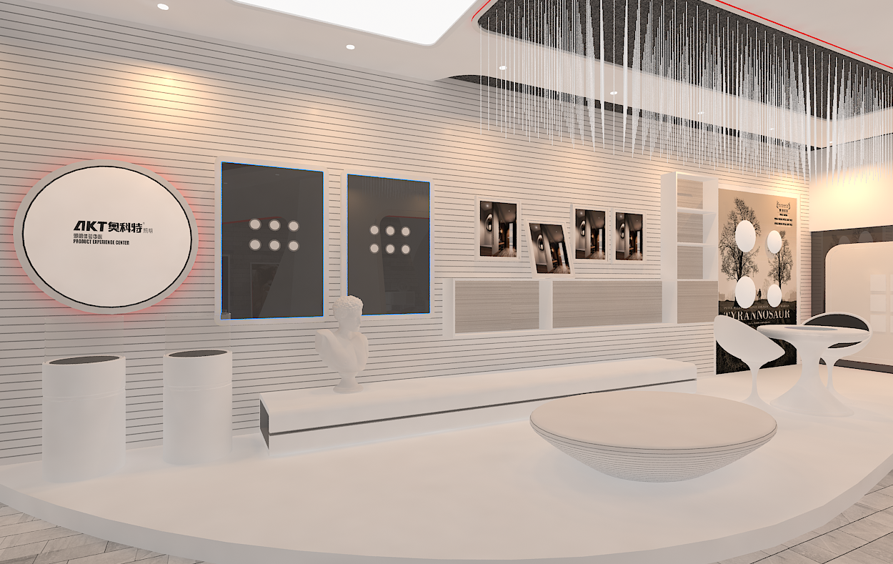 现代灯光展厅 - 效果图交流区-建E室内设计网